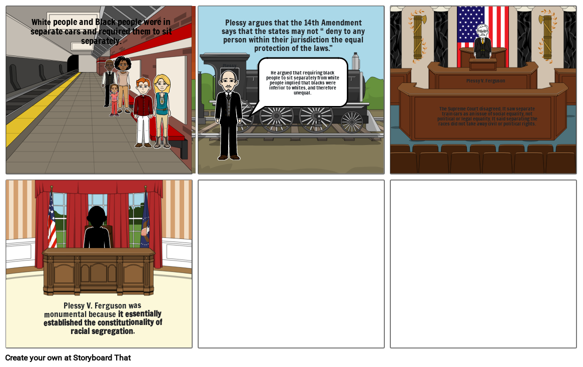 Plessy V. Ferguson Storyboard by yberrios-2