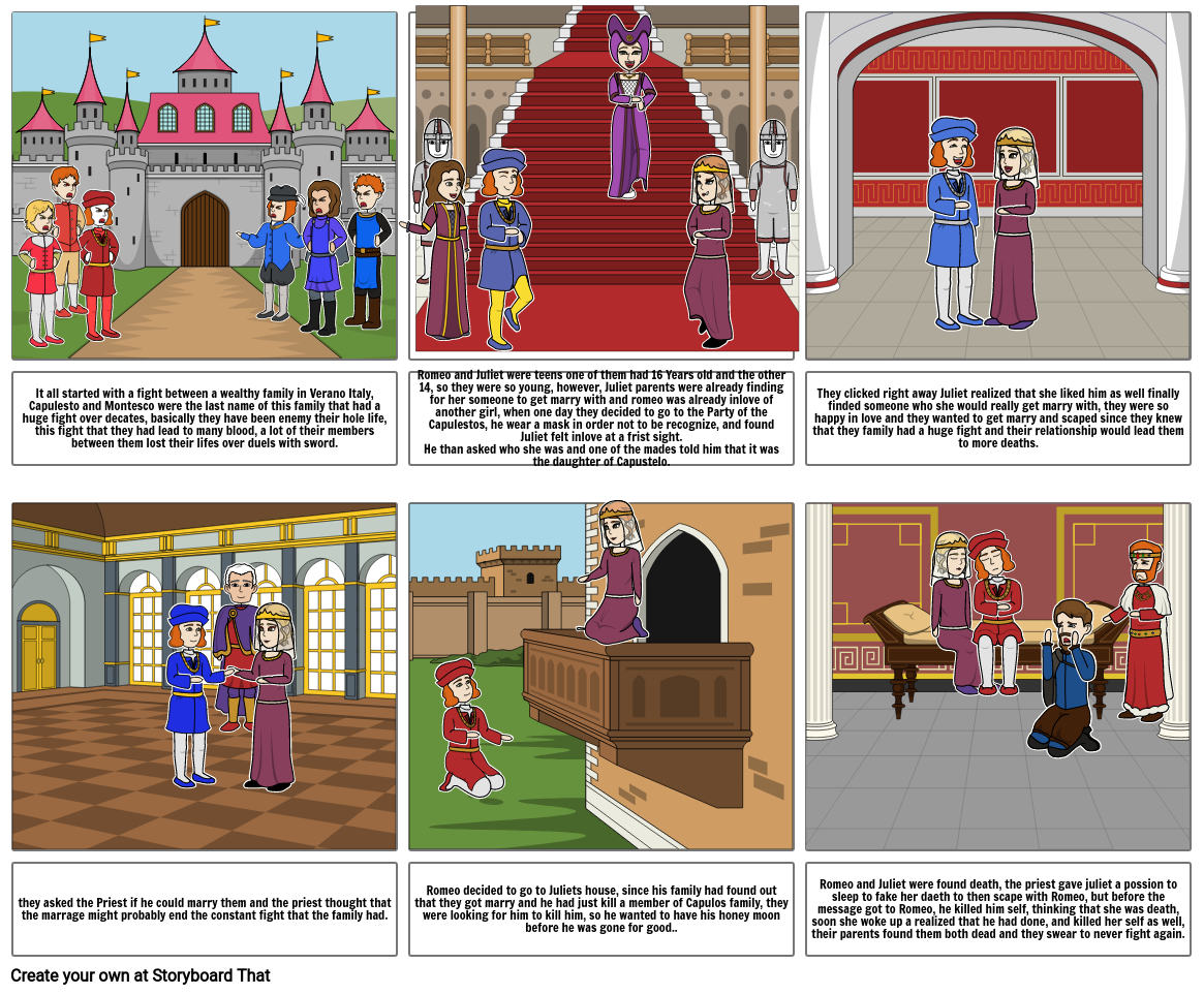 Romeo and Juliet Storyboard by yeisley