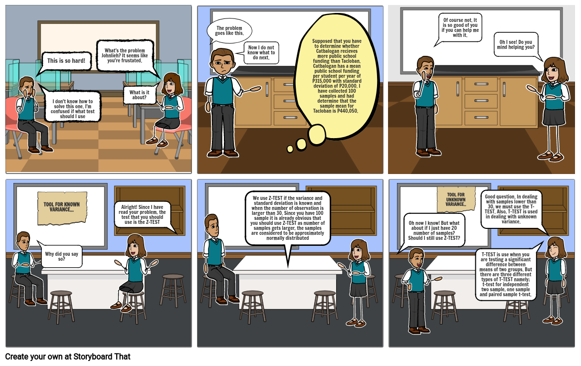 COMIC STRIP FOR STATISTICS Storyboard By Yetvsc