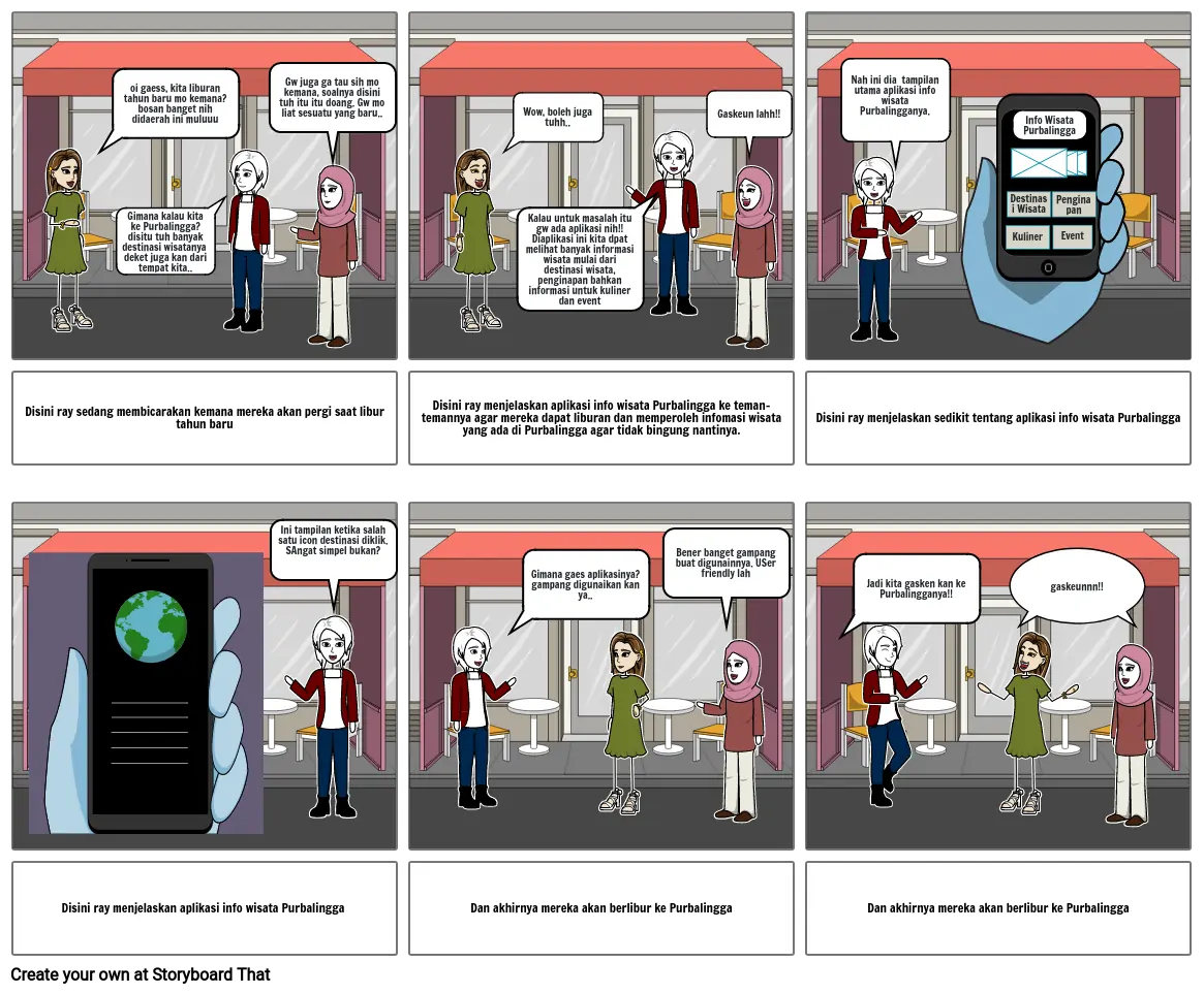 Storyboard Aplikasi Info Wisata Purbalingga