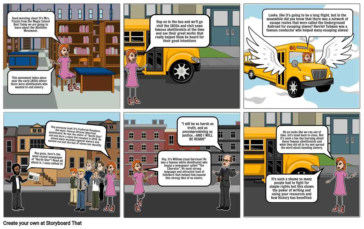 Abolition Movement Storyboard by younc27