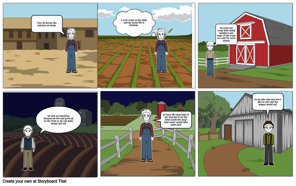 Colonial Life Comic Strip Storyboard by younget28