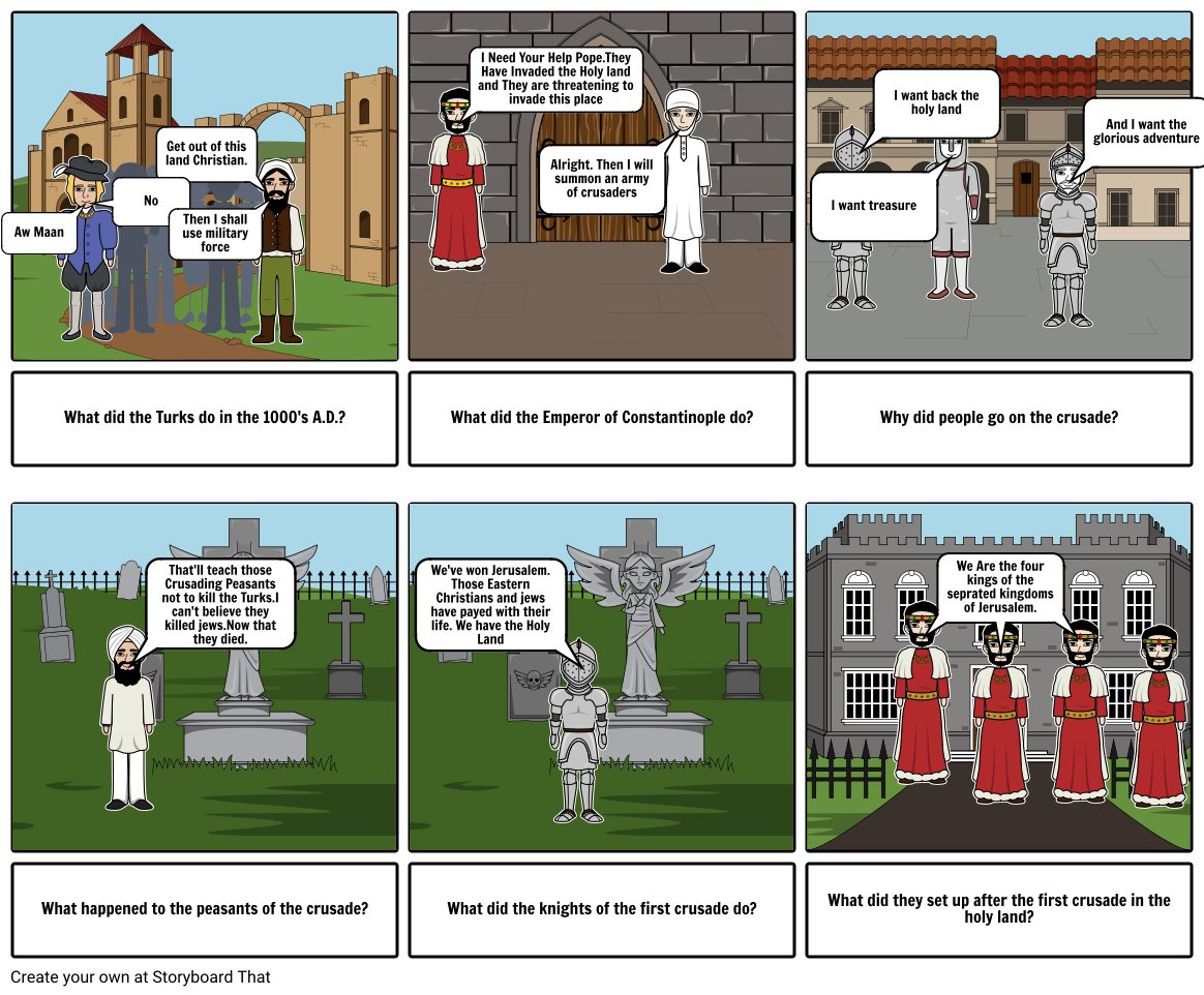 The Crusades Part 1 Storyboard by zahragharany