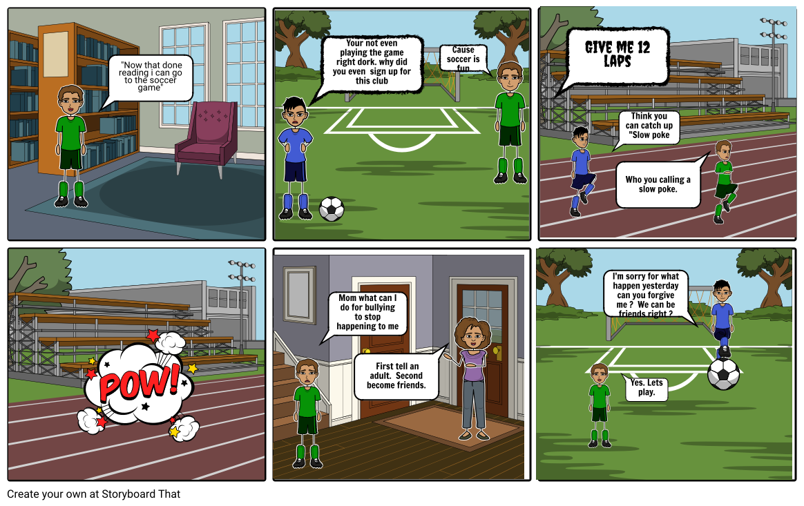 Soccer Bully Storyboard by zero9