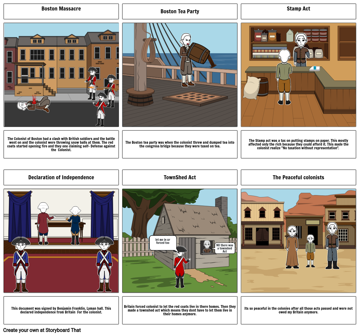 Boston massacre Storyboard por zghazvini