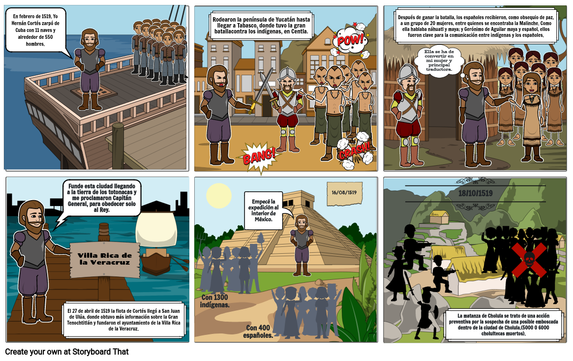 Conquista De MÉxico TenochtitlÁn Storyboard By Zuriel10646 4949